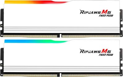 G.Skill Ripjaws M5 Neo RGB DDR5-6400 32GB Kit (F5-6400J3240G16GX2-RM5NRW) G.Skill Ripjaws M5 Neo RGB DDR5-6400 32GB Kit (F5-6400J3240G16GX2-RM5NRW)