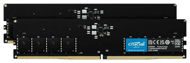 Crucial DDR5-5200 64GB Kit (CT2K32G52C42U5) Crucial DDR5-5200 64GB Kit (CT2K32G52C42U5)