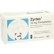 kohlpharma ZYRTEC FILMTABL 100 ST kohlpharma ZYRTEC FILMTABL 100 ST