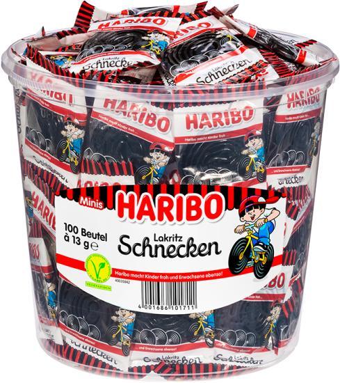 Haribo Lakritz Schnecken Minis 100 x 13 g Haribo Lakritz Schnecken Minis 100 x 13 g