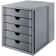 HAN 14508-18 Systembox Karma, 5 geschlossene Schübe für C4, 275 x 320 x 330 mm, öko-grau HAN 14508-18 Systembox Karma, 5 geschlossene Schübe für C4, 275 x 320 x 330 mm, öko-grau