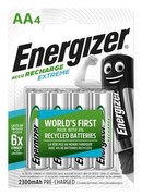 Energizer AA 2300 mAh Extreme Rechargeable Battery Pack 4 Energizer AA 2300 mAh Extreme Rechargeable Battery Pack 4