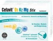 Cefak Cefavit D3 K2 Mg Stix 36 Stk. Cefak Cefavit D3 K2 Mg Stix 36 Stk.