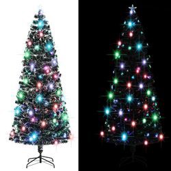 vidaXL Künstlicher Weihnachtsbaum mit Ständer/LED Fiberoptik 240 cm vidaXL Künstlicher Weihnachtsbaum mit Ständer/LED Fiberoptik 240 cm