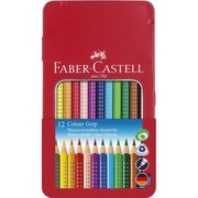 Faber-Castell Colour Grip Buntstift 12er Metalletui (112413) Faber-Castell Colour Grip Buntstift 12er Metalletui (112413)