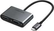 UGREEN Videokabel-Adapter USB Typ-C HDMI + VGA (D-Sub) (50505)