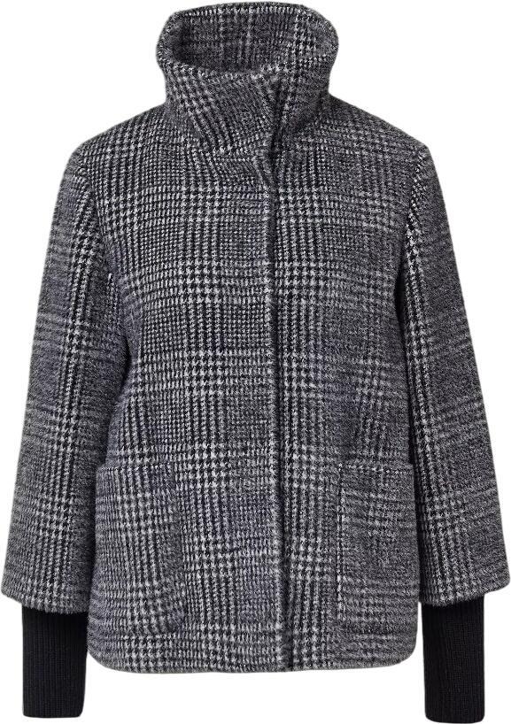 BLACK LABEL Jacke mit Stehkragen und Rippstrick