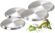 Krüger Herdabdeckplatten-Set Edelstahl 4-tlg.