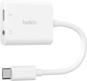 Belkin RockStar 3,5-mm-Klinken-Audio- und USB-C-Ladeadapter (NPA004btWH)