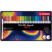 Stabilo Pen 68 Arty Premium-Filzstift mit Pinselspitze 30er-Metalletui Stabilo Pen 68 Arty Premium-Filzstift mit Pinselspitze 30er-Metalletui
