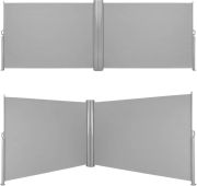 tectake Aluminium Doppel Seitenmarkise 160 x 600 cm