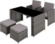 tectake Rattan Sitzgruppe Palermo tectake Rattan Sitzgruppe Palermo