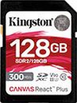 Kingston Canvas React Plus R300/W260 SDXC 128GB (SDR2/128GB)