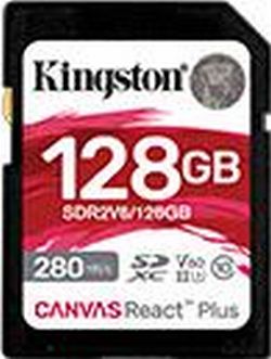 Kingston Canvas React Plus V60 R280/W100 SDXC 128GB (SDR2V6/128GB)