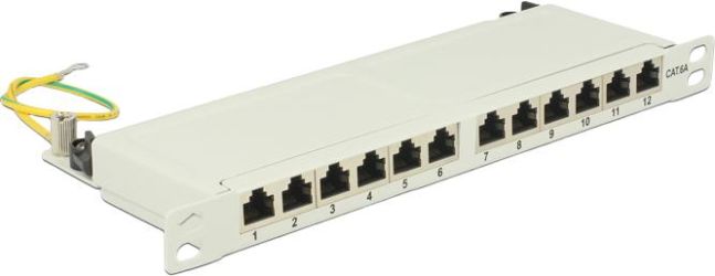 Delock 10" Patchpanel 12 Port Cat.6A 0,5 HE (43311)