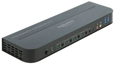 Delock DisplayPort 1.4 KVM Switch 8K 30 Hz mit USB 3.0 und Audio (11484)