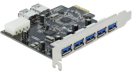 Delock PCI Express x1 Karte > 5 x extern + 2 x intern USB 3.0 (89355)