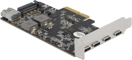 Delock PCI Express x4 Karte zu 4 x USB Type-C + 1 x USB Typ-A (90059)