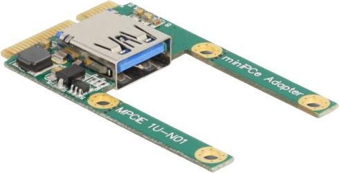 Delock Mini PCIe I/O 1 x USB 2.0 Typ-A Buchse full size / half size (80039)