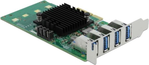 Delock PCI Express x4 Karte zu 4 x extern USB 3.0 Quad Channel (89048)