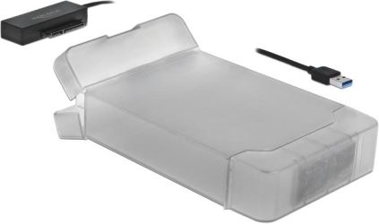 Delock USB Typ-A zu SATA Konverter mit 3.5" Schutzhülle (64086)