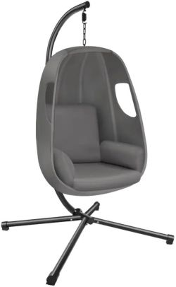 tectake Hängesessel Anika mit Gestell und Kissen 
