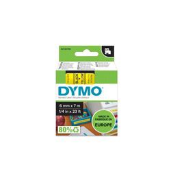 Dymo D1 Standardetiketten 6 mm x 7 m schwarz auf gelb Dymo D1 Standardetiketten 6 mm x 7 m schwarz auf gelb