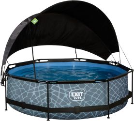 Exit Stone Pool mit Filterpumpe und Sonnensegel 300 x 76 cm (30.35.10.00) Exit Stone Pool mit Filterpumpe und Sonnensegel 300 x 76 cm (30.35.10.00)