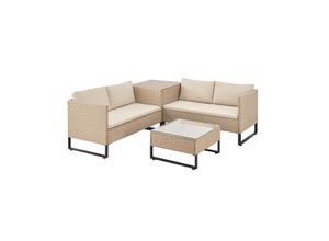 Outsunny Rattan Gartenmöbel Set, Balkonmöbel Set für 2