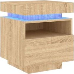 vidaXL Nachttisch mit LED-Leuchten 40 x 39 x 48,5 cm