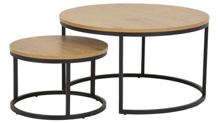 AC Design Furniture Spiro Couchtisch 2er Set 80 x 80 cm AC Design Furniture Spiro Couchtisch 2er Set 80 x 80 cm