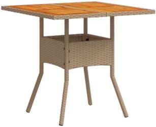 vidaXL Gartentisch mit Holzplatte 80 x 80 x 75 cm vidaXL Gartentisch mit Holzplatte 80 x 80 x 75 cm