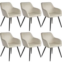 tectake Marilyn Esszimmerstuhl Samtoptik 6er Set tectake Marilyn Esszimmerstuhl Samtoptik 6er Set