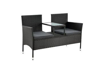 Juskys Polyrattan Gartenbank Monaco Juskys Polyrattan Gartenbank Monaco