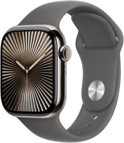 Apple Watch Series 10 GPS + Cellular 42 mm Titan mit Sportarmband (MWXE3QF/A)