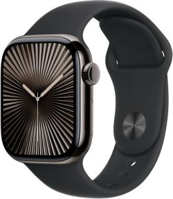 Apple Watch Series 10 GPS + Cellular 42 mm Titan mit Sportarmband (MWXG3QF/A)