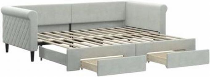 vidaXL Tagesbett Ausziehbar Samt 90 x 200 cm (3197819)