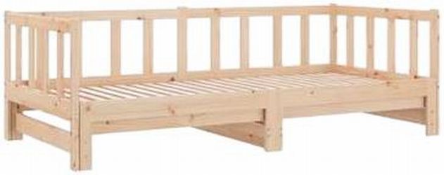 vidaXL Tagesbett Ausziehbar Massivholz 90 x 200 cm