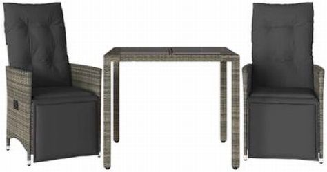 vidaXL Garten-Bistro-Set mit Kissen 3-tlg. (3276893)