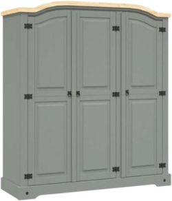 vidaXL Kleiderschrank Mexiko-Stil Kiefernholz 3 Türen