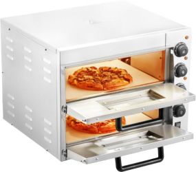Vevor Kommerzieller Pizzaofen 406 mm 4 Drehknöpfe