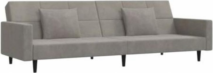 vidaXL Schlafsofa 2-Sitzer mit 2 Kissen Samt (375816)