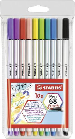 Stabilo Pen 68 brush sortiert 10er Etui (568/10-11) Stabilo Pen 68 brush sortiert 10er Etui (568/10-11)