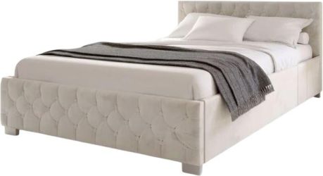 Juskys Nizza Polsterbett 140 x 200 cm (mit Matratze)
