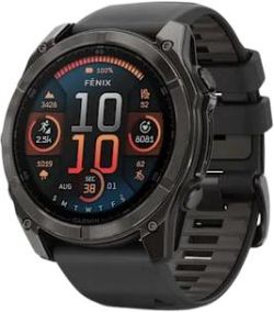 Garmin Fenix 8 AMOLED Sapphire 51 mm DLC-Titan Silikon-Armband