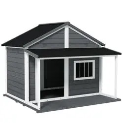 PawHut Outdoor-Hundehütte 124 x 112 x 105 cm PawHut Outdoor-Hundehütte 124 x 112 x 105 cm
