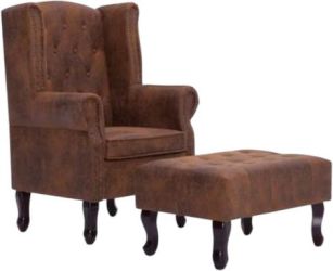 vidaXL Chesterfield Sessel mit Fußhocker (281277)