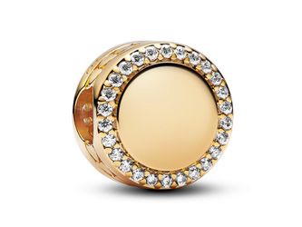 Pandora Gravierbarer Funkelnder Knopf Charm (768747C01) Pandora Gravierbarer Funkelnder Knopf Charm (768747C01)