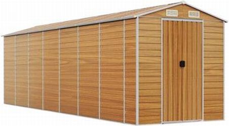 vidaXL Gerätehaus Verzinkter Stahl 191 x 640 x 198 cm (3188281)