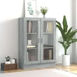vidaXL Vitrinenschrank Sonoma 82,5x30,5x115 cm (815619) vidaXL Vitrinenschrank Sonoma 82,5x30,5x115 cm (815619)